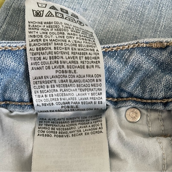 (5)Levi’s 535 Legging Light Blue 5Pocket Zipup Cotton Polyester & Elastane Sz11M - Picture 13 of 14